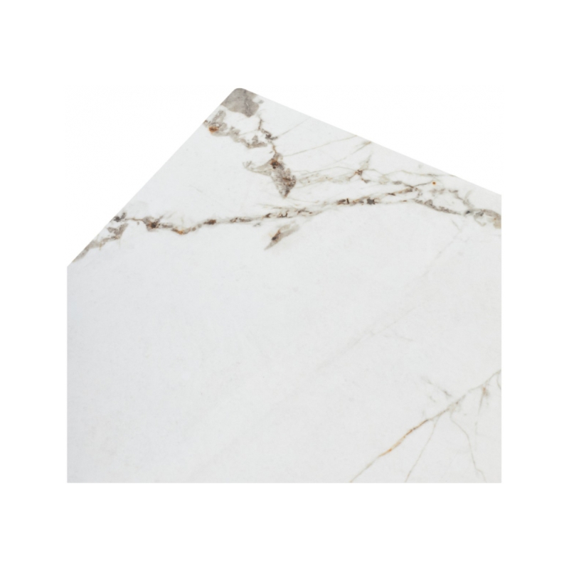 Керамический стол Corner 120 gloss golden jade solid ceramic / white