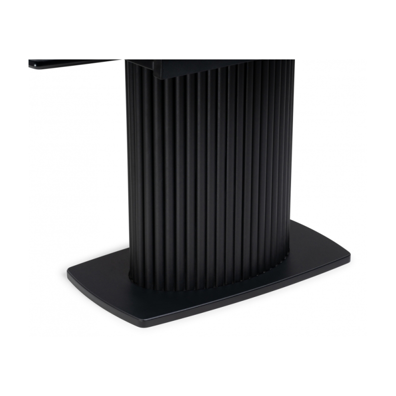 Керамический стол Фестер 160(205)х90х76 черный мрамор / черный