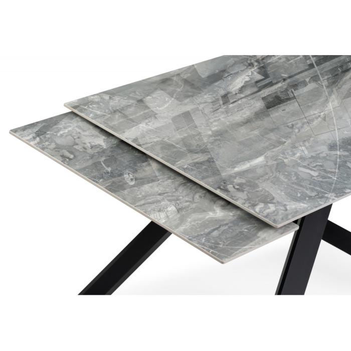 Керамический стол Гарднер 140(200)х80х76 оробико / черный