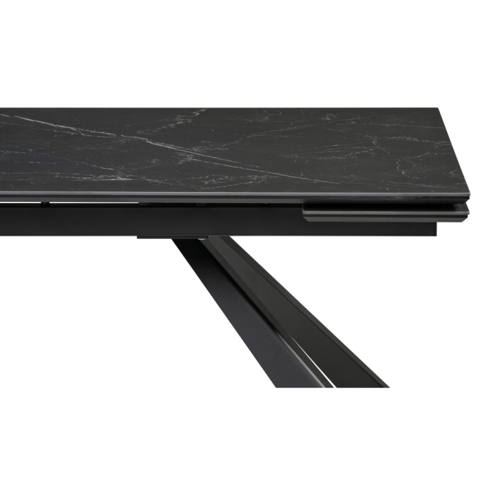 Керамический стол Геральд 160(220)х90х77 черный