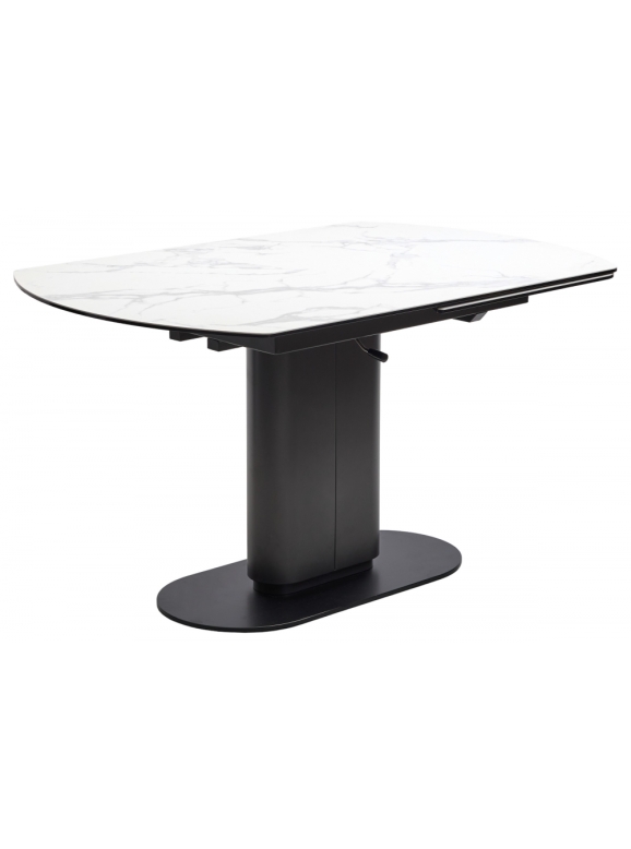 Керамический стол Kai 140 итальянская керамика темно-серый KL-117 / черный