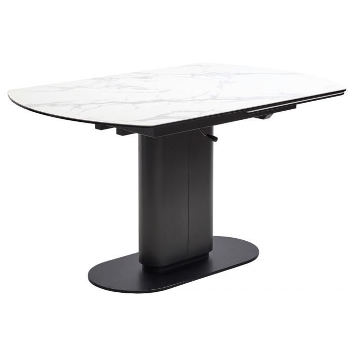 Керамический стол Kai 140 итальянская керамика темно-серый KL-117 / черный