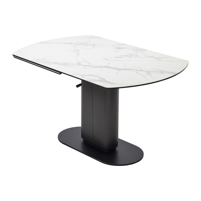 Керамический стол Kai 140 итальянская керамика темно-серый KL-117 / черный