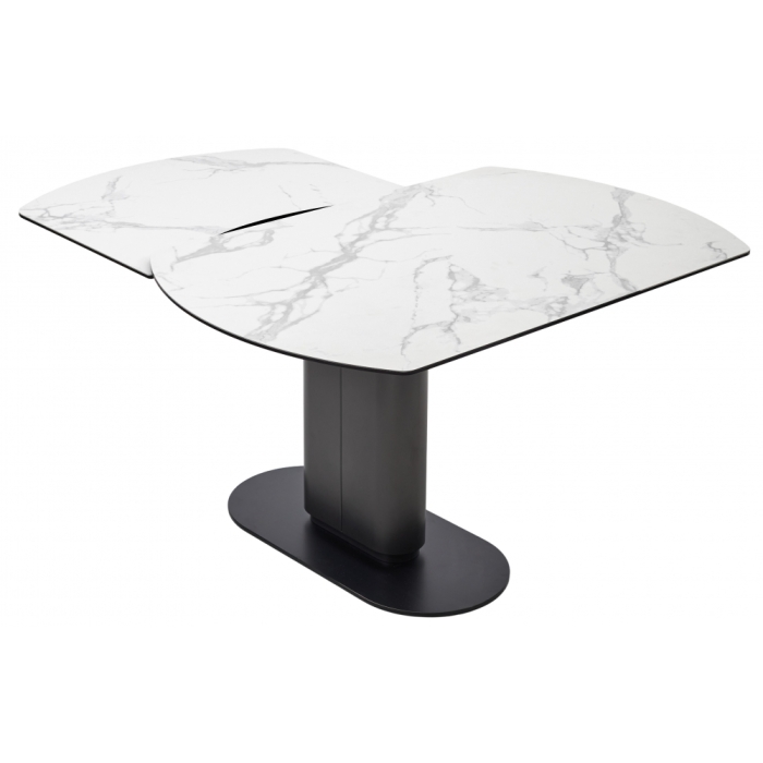 Керамический стол Kai 140 итальянская керамика темно-серый KL-117 / черный