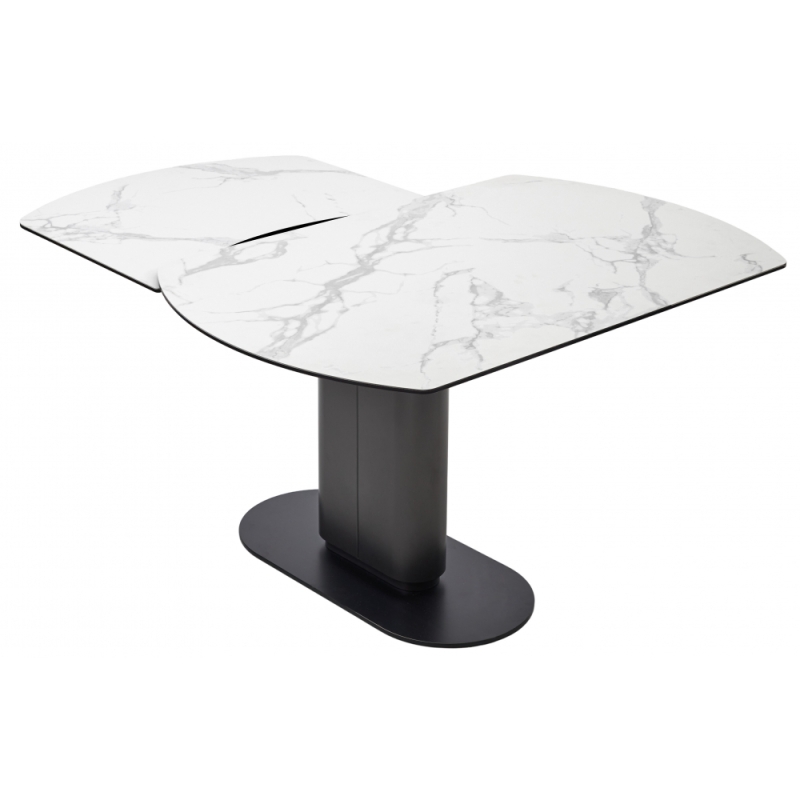 Керамический стол Kai 140 итальянская керамика темно-серый KL-117 / черный