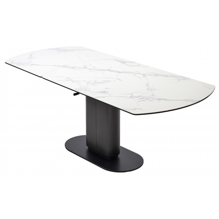 Керамический стол Kai 140 итальянская керамика темно-серый KL-117 / черный