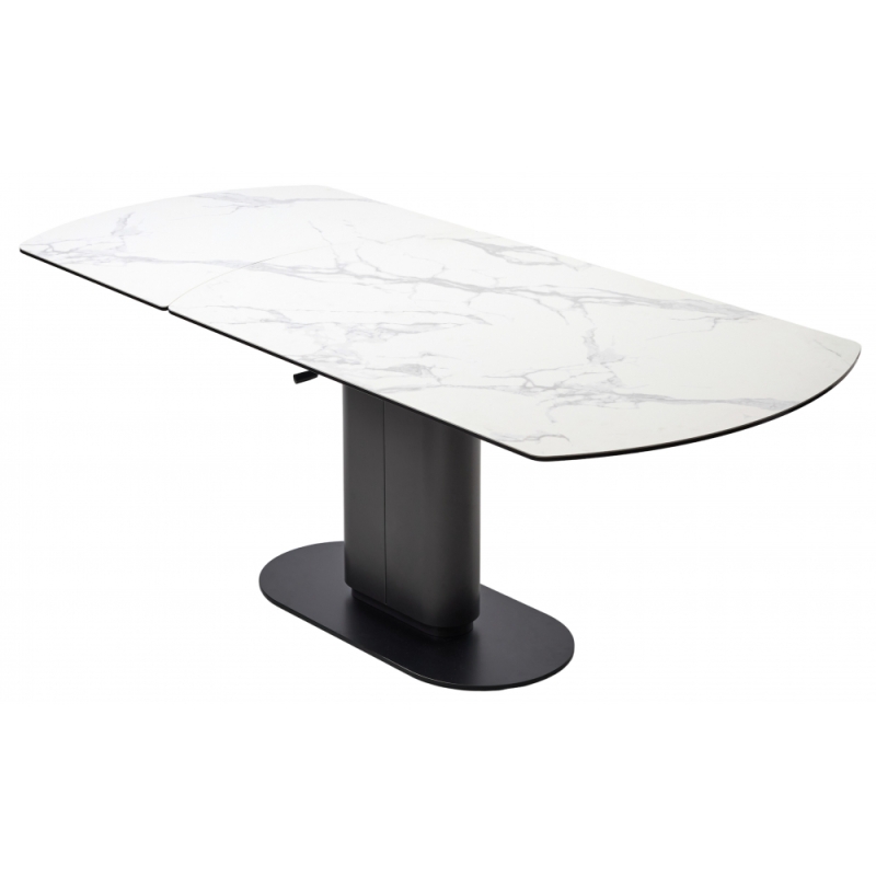 Керамический стол Kai 140 итальянская керамика темно-серый KL-117 / черный