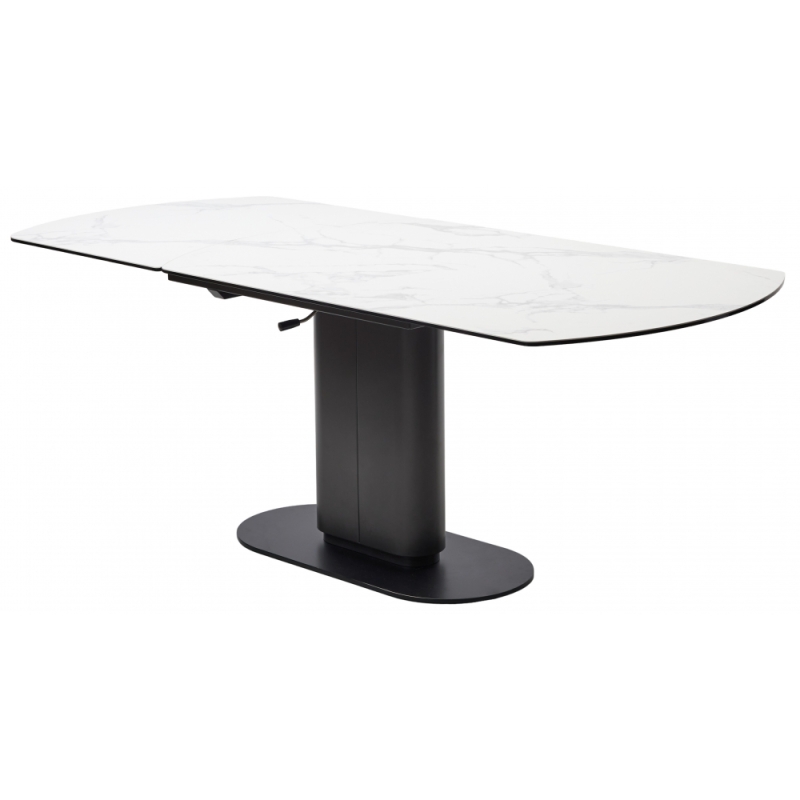 Керамический стол Kai 140 итальянская керамика темно-серый KL-117 / черный