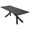 Керамический стол Хэнк 180 риальто темно-серый лаппатированный керамика / черный