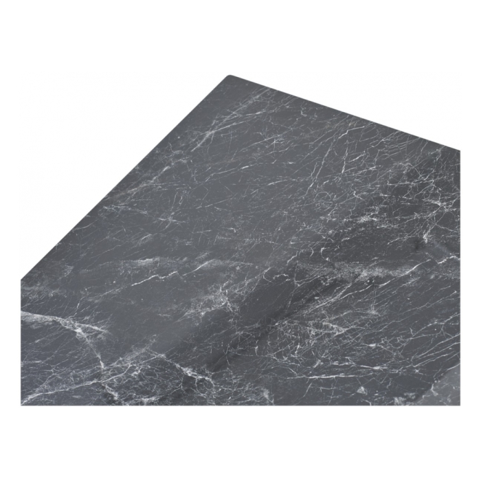 Керамический стол Хэнк 180 риальто темно-серый лаппатированный керамика / черный