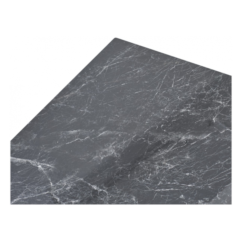 Керамический стол Хэнк 180 риальто темно-серый лаппатированный керамика / черный