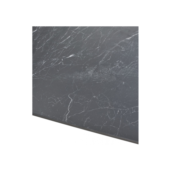 Керамический стол Хэнк 180 риальто темно-серый лаппатированный керамика / черный