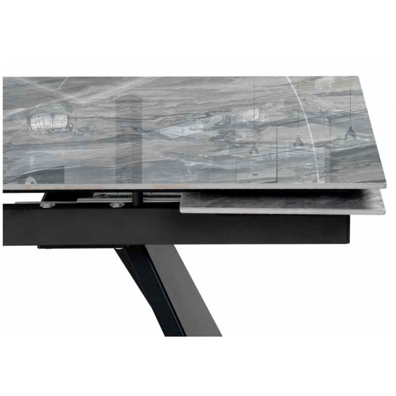 Керамический стол Хорсборо 140(200)х80х79 оробико / черный