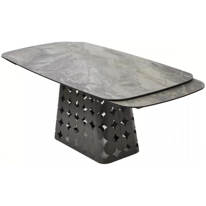 Керамический стол Magnus 180 итальянская керамика KL-80 серый мрамор / темно-серый