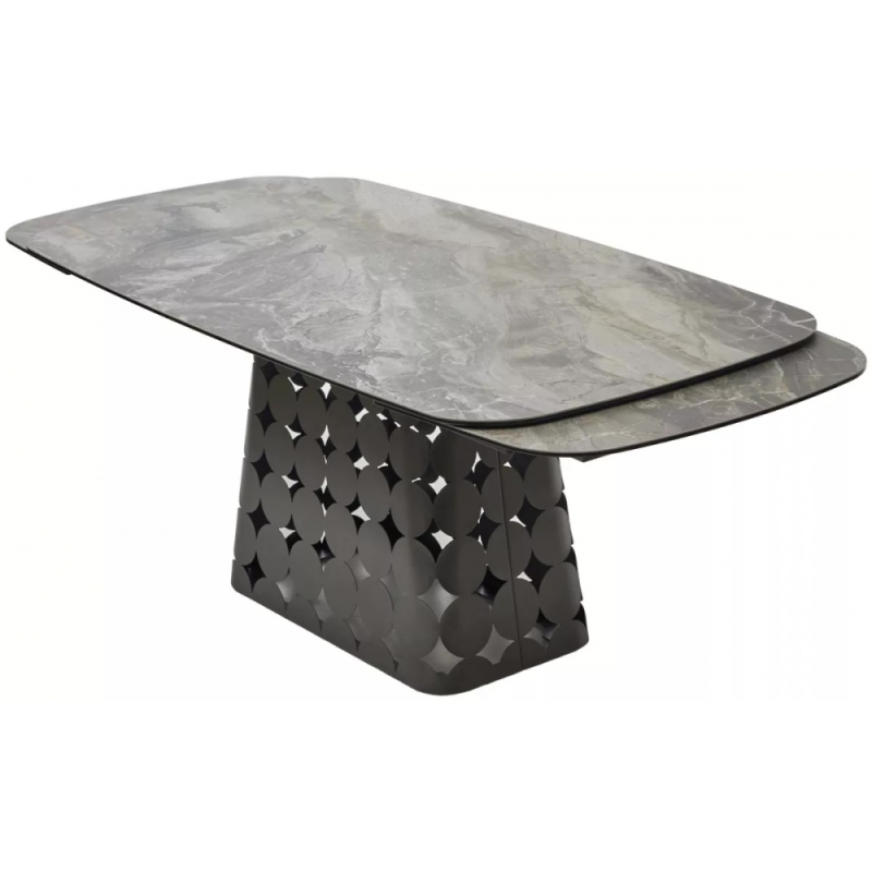 Керамический стол Magnus 180 итальянская керамика KL-80 серый мрамор / темно-серый