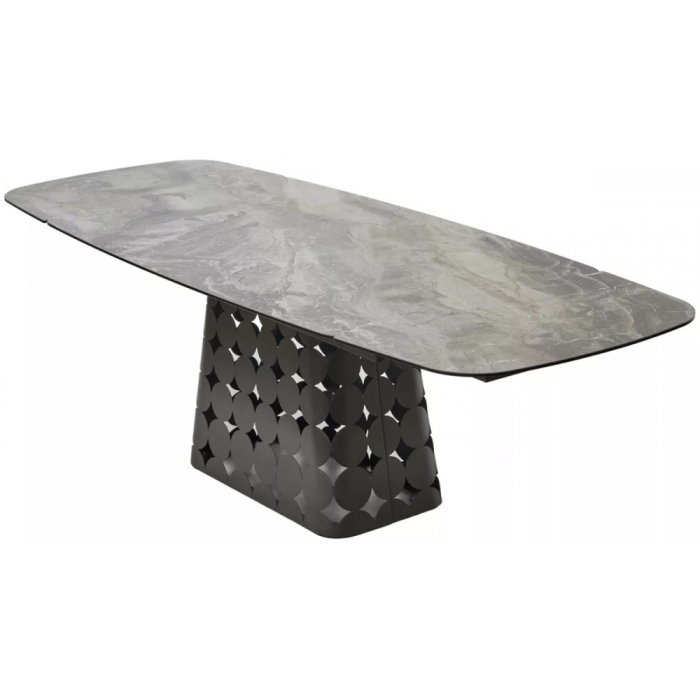 Керамический стол Magnus 180 итальянская керамика KL-80 серый мрамор / темно-серый