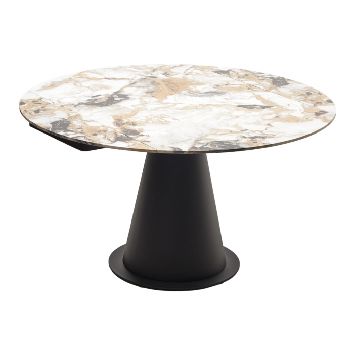 Керамический стол поворотный Teramo 135 gloss grand jade solid ceramic / бронзовый