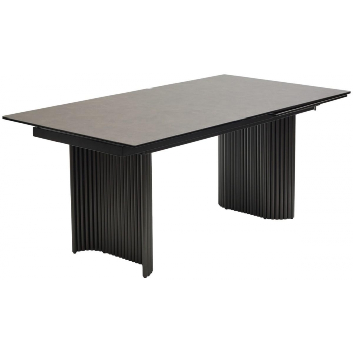 Керамический стол Ragnar 180 керамика 1697 коричневая кожа / темно-серый