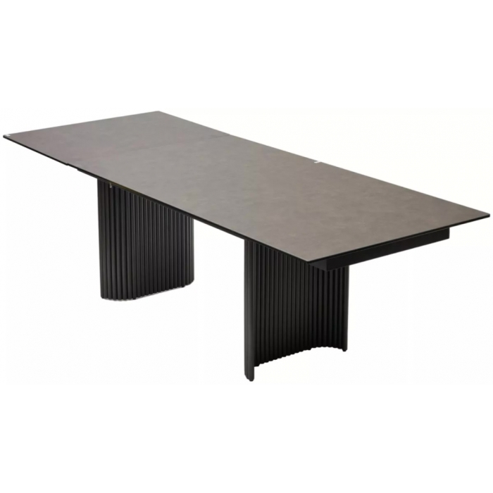 Керамический стол Ragnar 180 керамика 1697 коричневая кожа / темно-серый