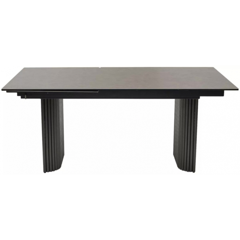 Керамический стол Ragnar 180 керамика 1697 коричневая кожа / темно-серый