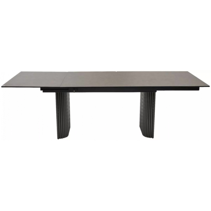 Керамический стол Ragnar 180 керамика 1697 коричневая кожа / темно-серый