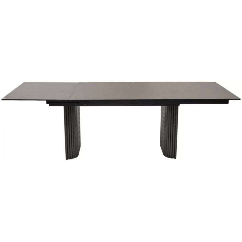 Керамический стол Ragnar 180 керамика 1697 коричневая кожа / темно-серый