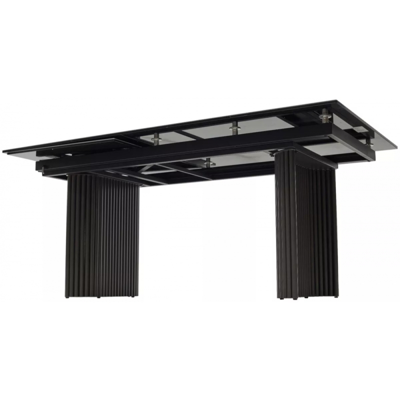 Керамический стол Ragnar 180 керамика 1697 коричневая кожа / темно-серый