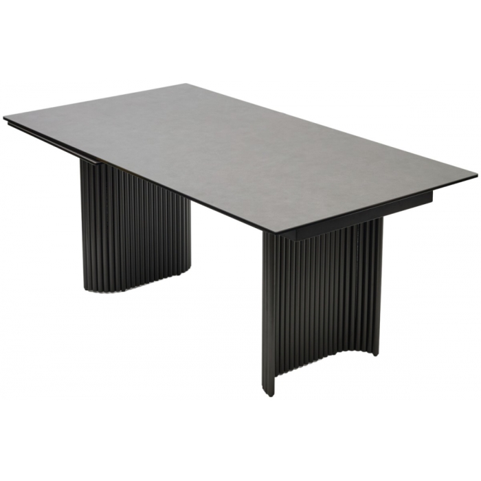 Керамический стол Ragnar 180 керамика 1699 серая кожа / темно-серый