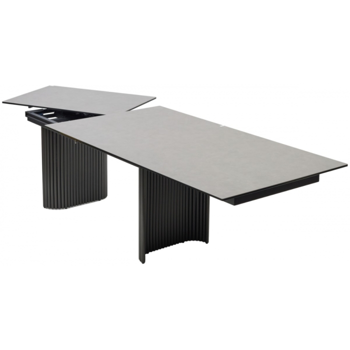 Керамический стол Ragnar 180 керамика 1699 серая кожа / темно-серый