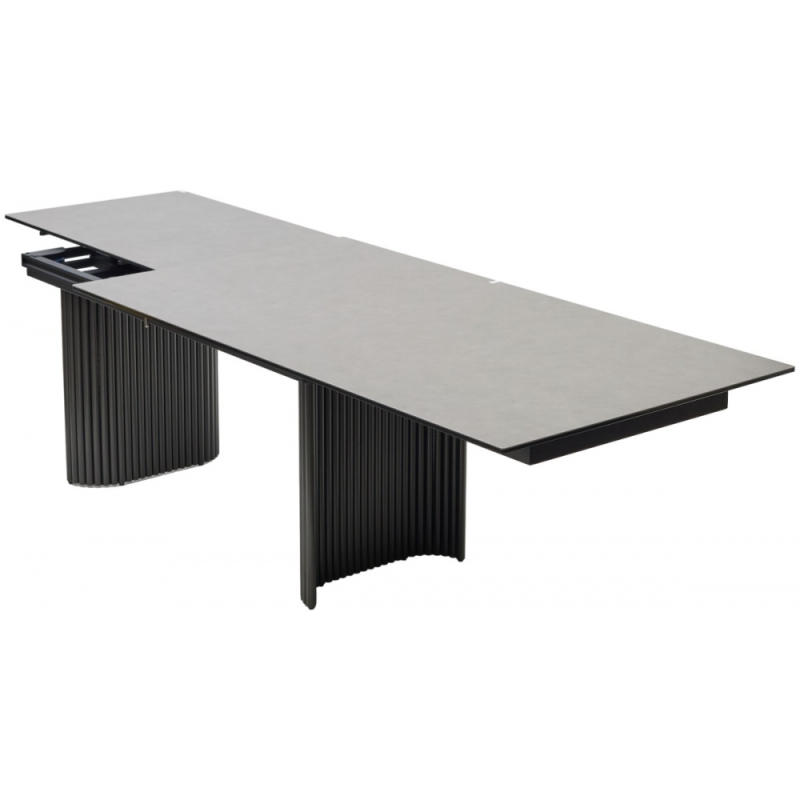 Керамический стол Ragnar 180 керамика 1699 серая кожа / темно-серый