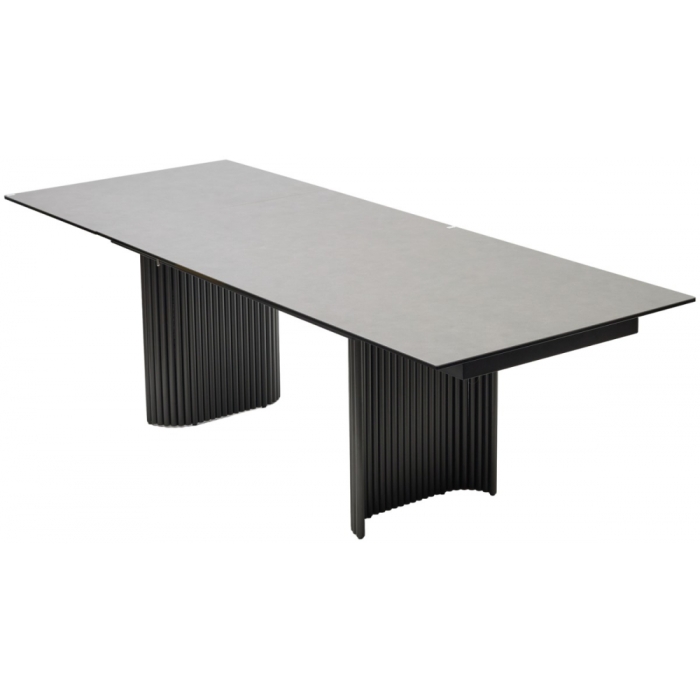 Керамический стол Ragnar 180 керамика 1699 серая кожа / темно-серый