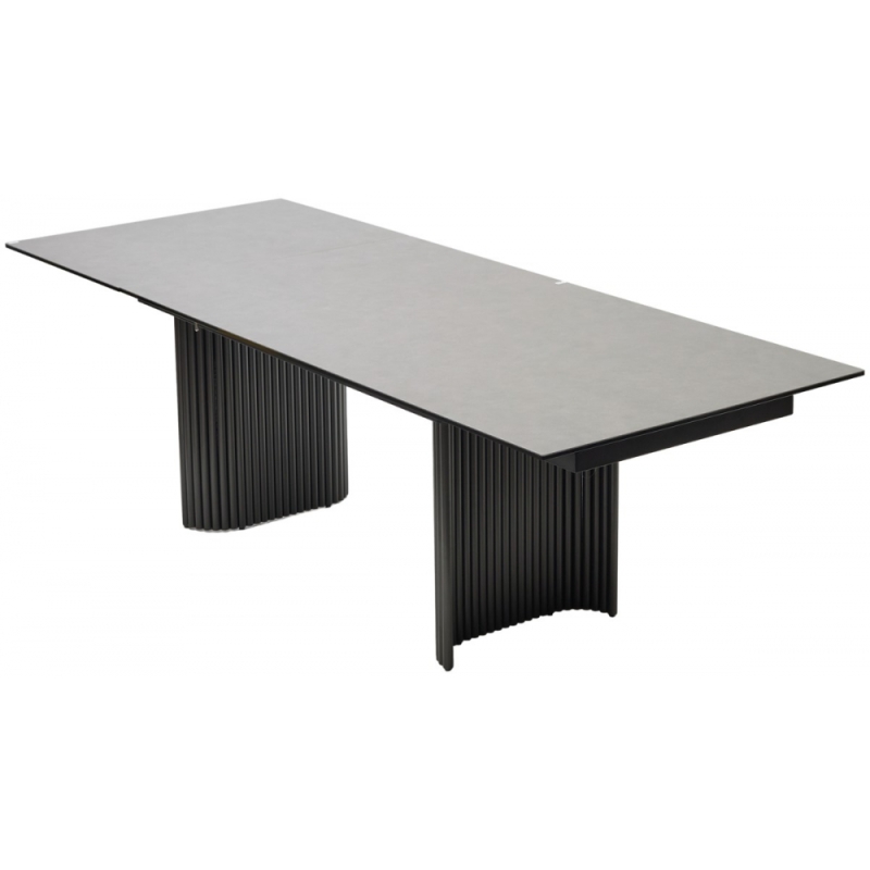 Керамический стол Ragnar 180 керамика 1699 серая кожа / темно-серый