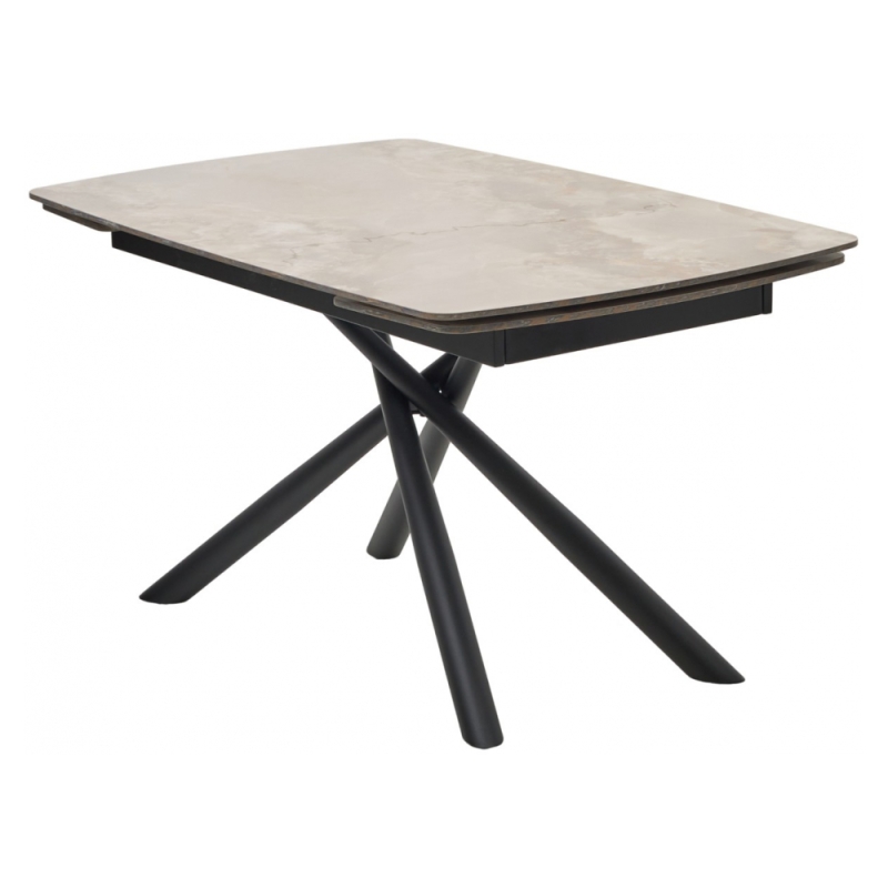 Керамический стол Rivoli 140 gloss amber jade solid ceramic / black