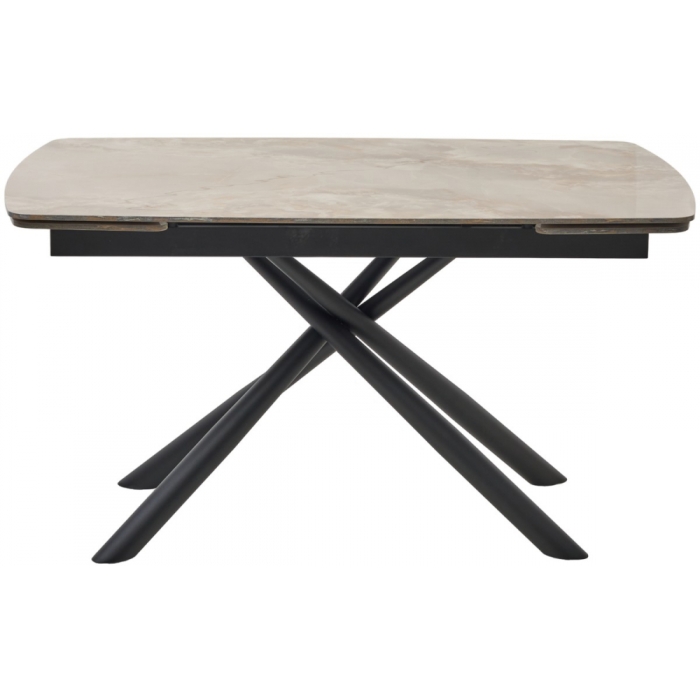 Керамический стол Rivoli 140 gloss amber jade solid ceramic / black