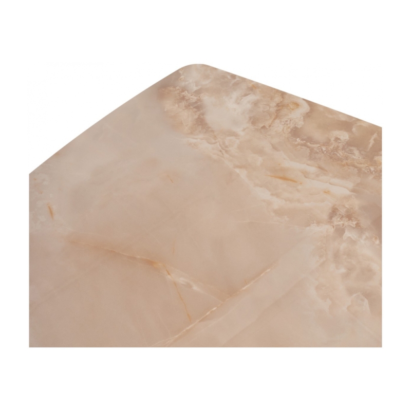 Керамический стол Rivoli 140 gloss amber jade solid ceramic / black