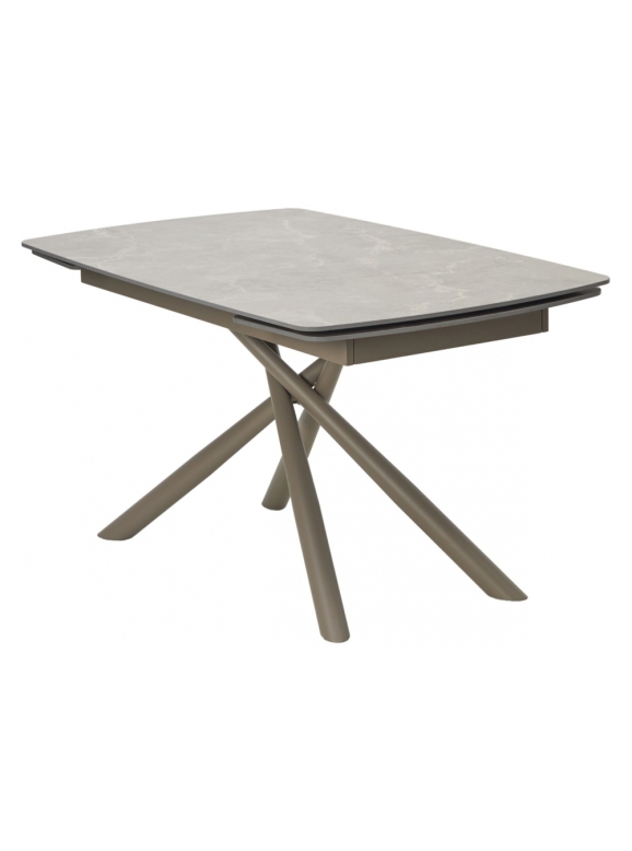 Керамический стол Rivoli 140 matt latte stone solid ceramic / taupe