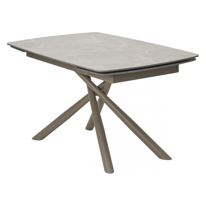 Керамический стол Rivoli 140 matt latte stone solid ceramic / taupe