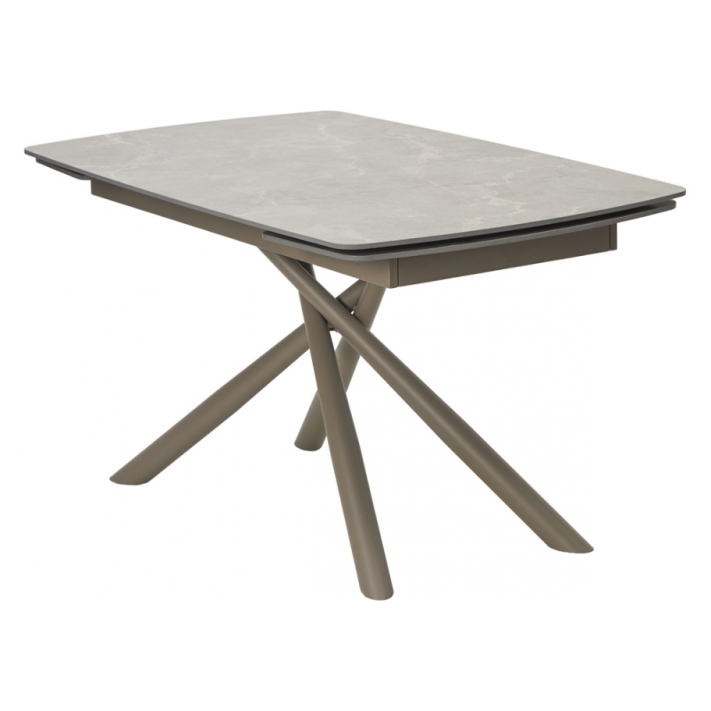 Керамический стол Rivoli 140 matt latte stone solid ceramic / taupe