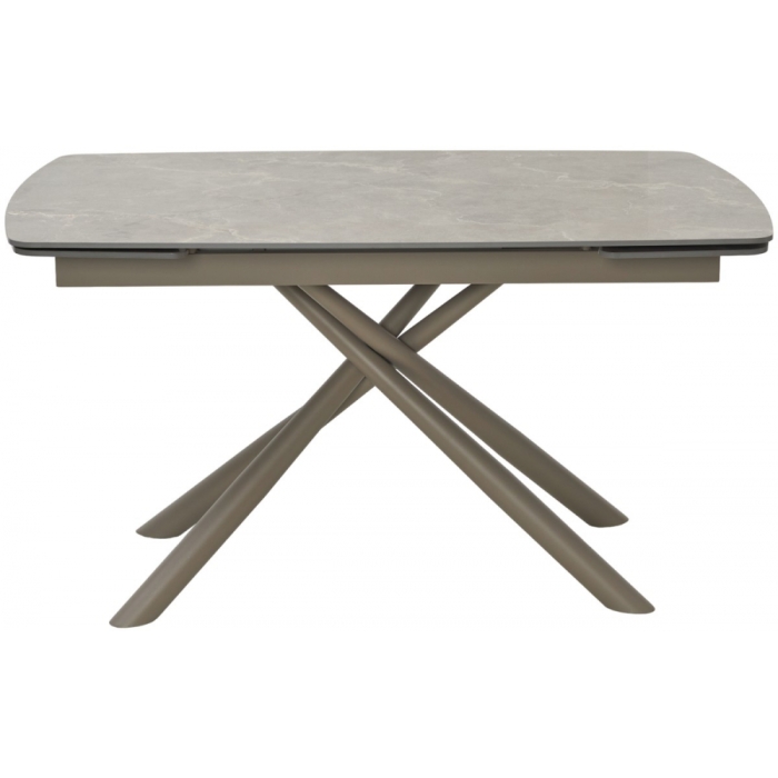 Керамический стол Rivoli 140 matt latte stone solid ceramic / taupe