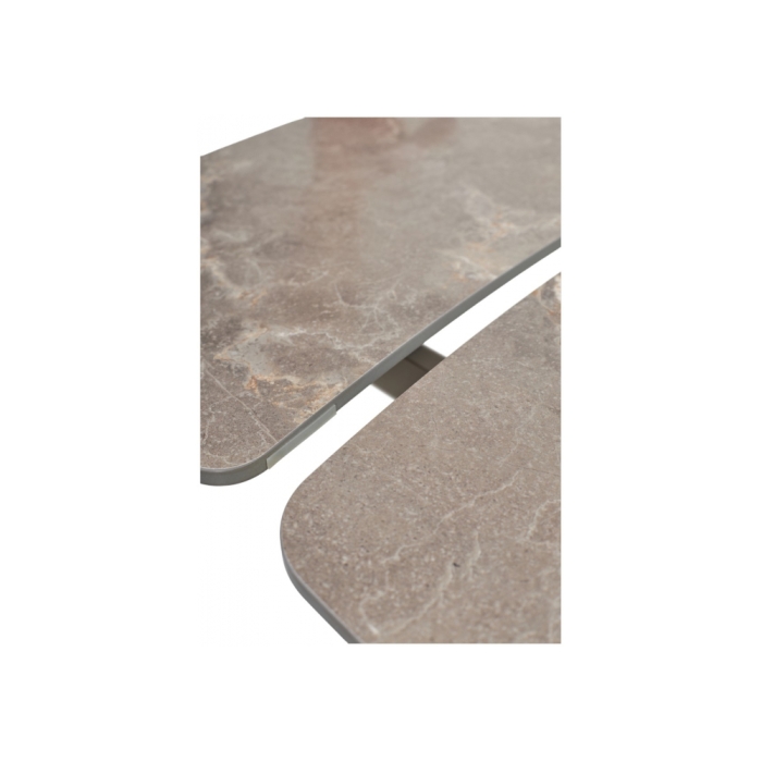 Керамический стол Rivoli 140 matt latte stone solid ceramic / taupe