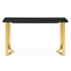 Керамический стол Селена 1 160х90 черный мрамор / золото