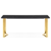 Керамический стол Селена 1 180х90 черный мрамор / золото