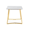 Керамический стол Селена 1 180х90х77 белый мрамор / золото