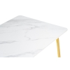Керамический стол Селена 1 180х90х77 белый мрамор / золото