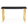 Керамический стол Селена 2 140х80 черный мрамор / золото