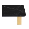 Керамический стол Селена 2 140х80 черный мрамор / золото
