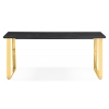 Керамический стол Селена 2 180х90 черный мрамор / золото