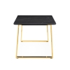Керамический стол Селена 2 180х90 черный мрамор / золото