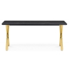 Керамический стол Селена 3 180х90 черный мрамор / золото
