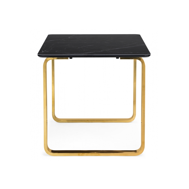Керамический стол Селена 4 140х80 черный мрамор / золото